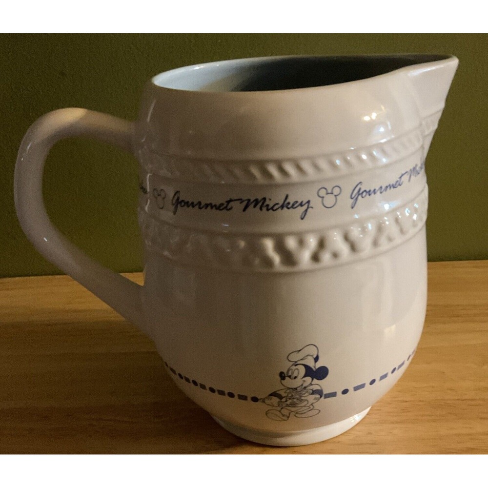 Disney Gourmet Mickey, Mickey Mouse Water Pitcher,‎ White And Blue